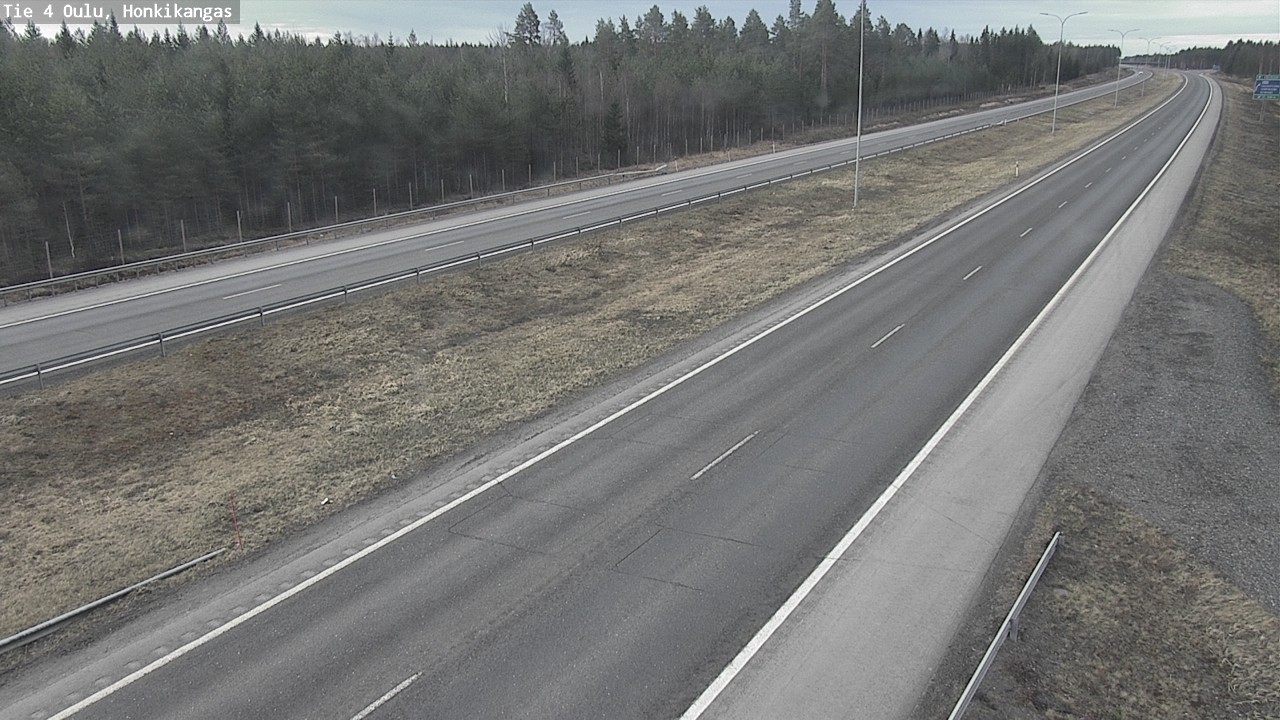 Weather Camera Image Väg 4 Oulu, Honkikangas, Oulu, Pohjois-Pohjanmaa