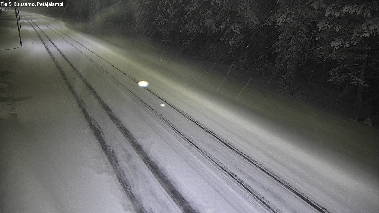 Weather Camera Image Väg 5 Kuusamo, Petäjälampi, Kuusamo, Pohjois-Pohjanmaa
