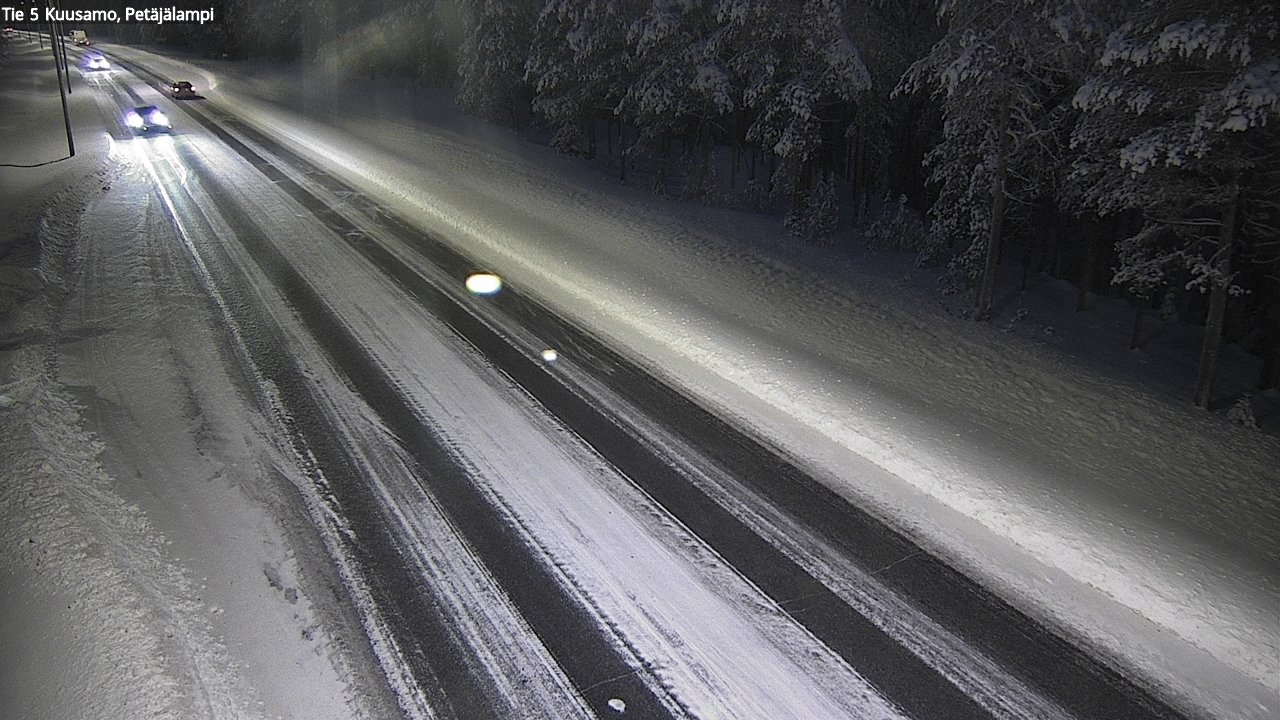 Weather Camera Image Väg 5 Kuusamo, Petäjälampi, Kuusamo, Pohjois-Pohjanmaa