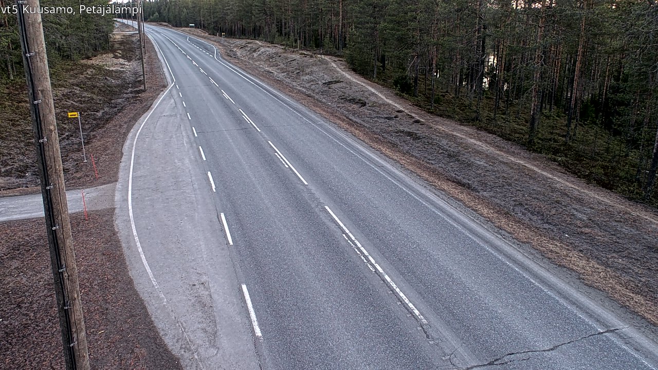 Weather Camera Image Road 5 Kuusamo, Petäjälampi, Kuusamo, Pohjois-Pohjanmaa
