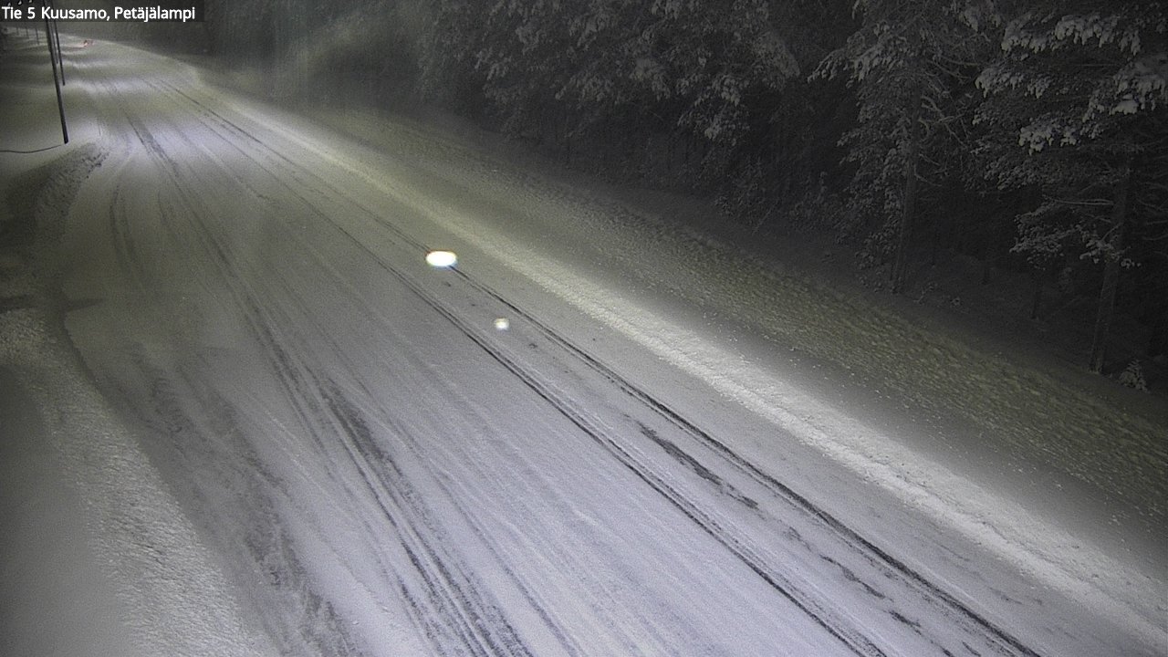 Weather Camera Image Väg 5 Kuusamo, Petäjälampi, Kuusamo, Pohjois-Pohjanmaa