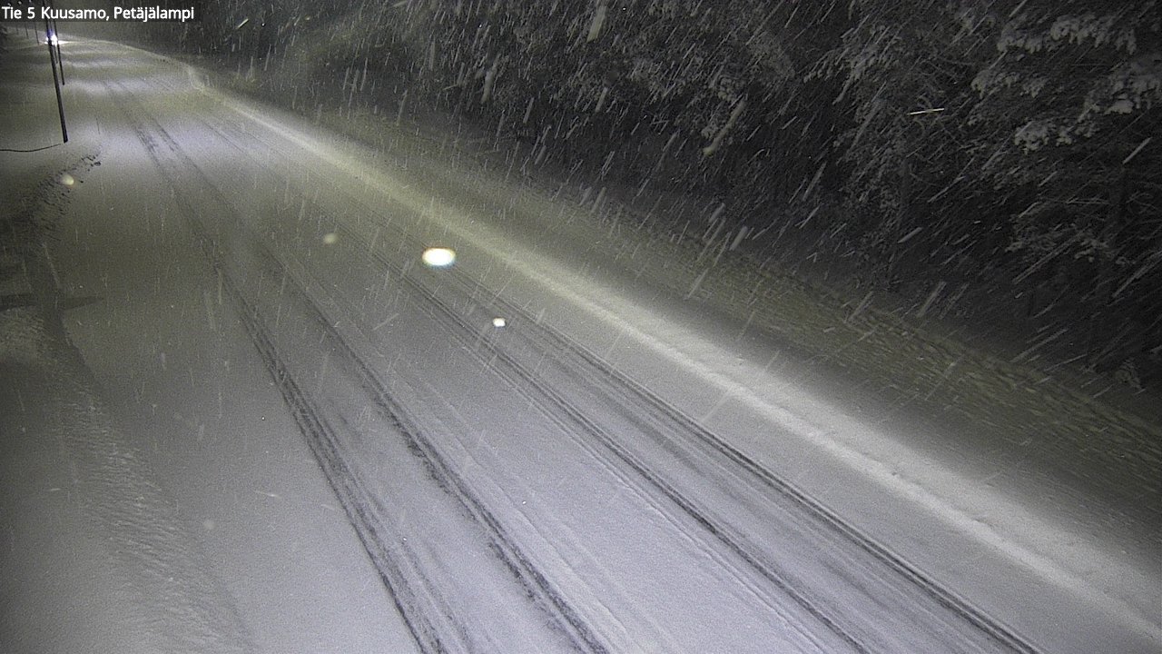 Weather Camera Image Väg 5 Kuusamo, Petäjälampi, Kuusamo, Pohjois-Pohjanmaa