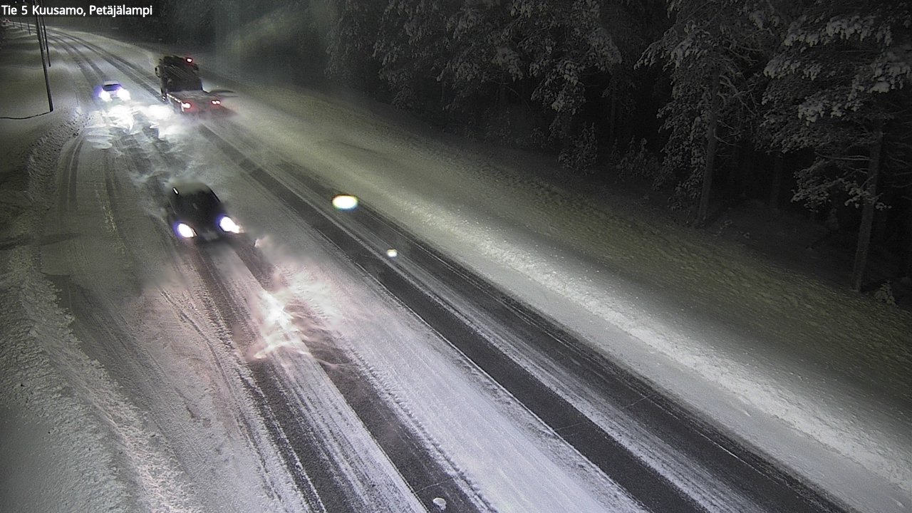 Weather Camera Image Väg 5 Kuusamo, Petäjälampi, Kuusamo, Pohjois-Pohjanmaa