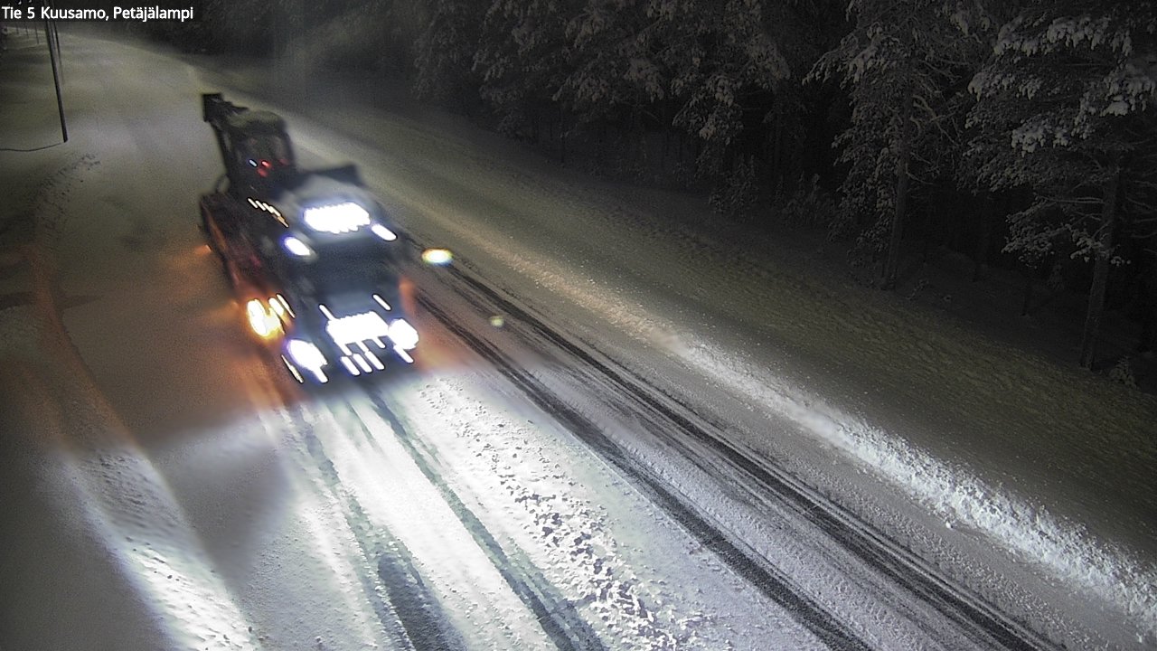 Weather Camera Image Väg 5 Kuusamo, Petäjälampi, Kuusamo, Pohjois-Pohjanmaa