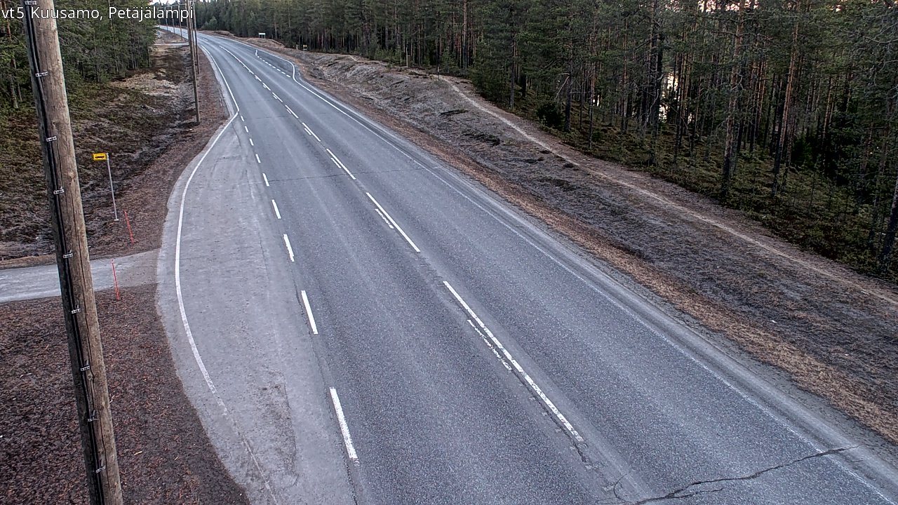 Weather Camera Image Road 5 Kuusamo, Petäjälampi, Kuusamo, Pohjois-Pohjanmaa