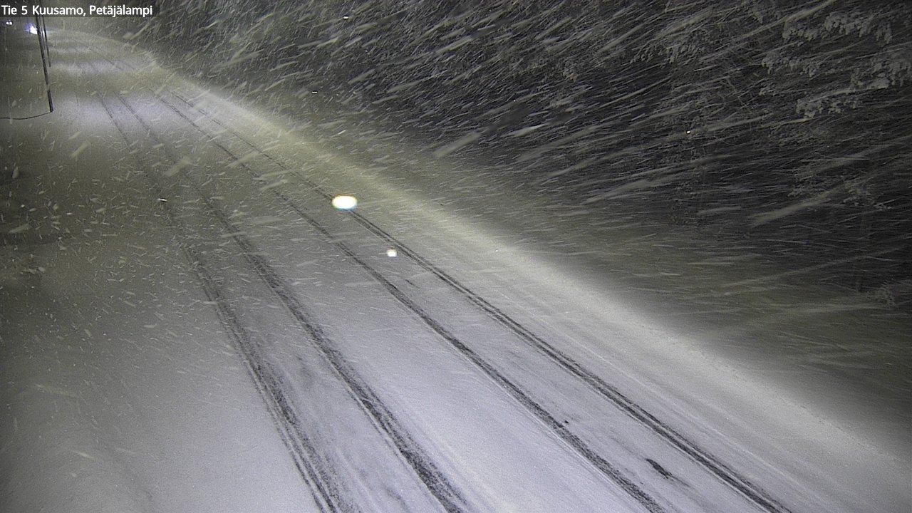 Weather Camera Image Väg 5 Kuusamo, Petäjälampi, Kuusamo, Pohjois-Pohjanmaa