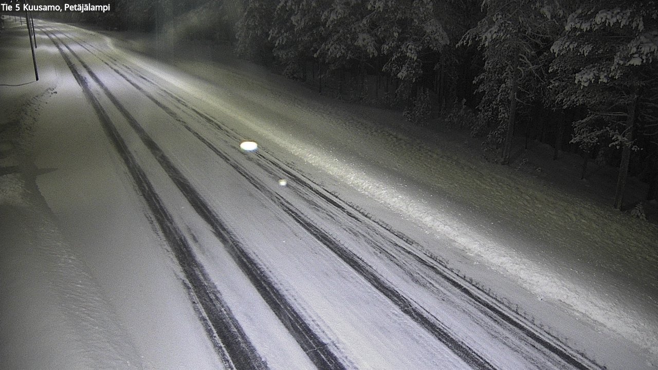 Weather Camera Image Väg 5 Kuusamo, Petäjälampi, Kuusamo, Pohjois-Pohjanmaa