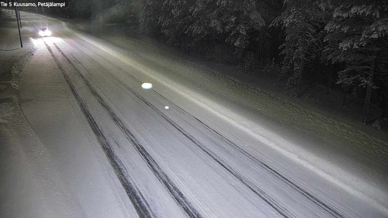 Weather Camera Image Väg 5 Kuusamo, Petäjälampi, Kuusamo, Pohjois-Pohjanmaa