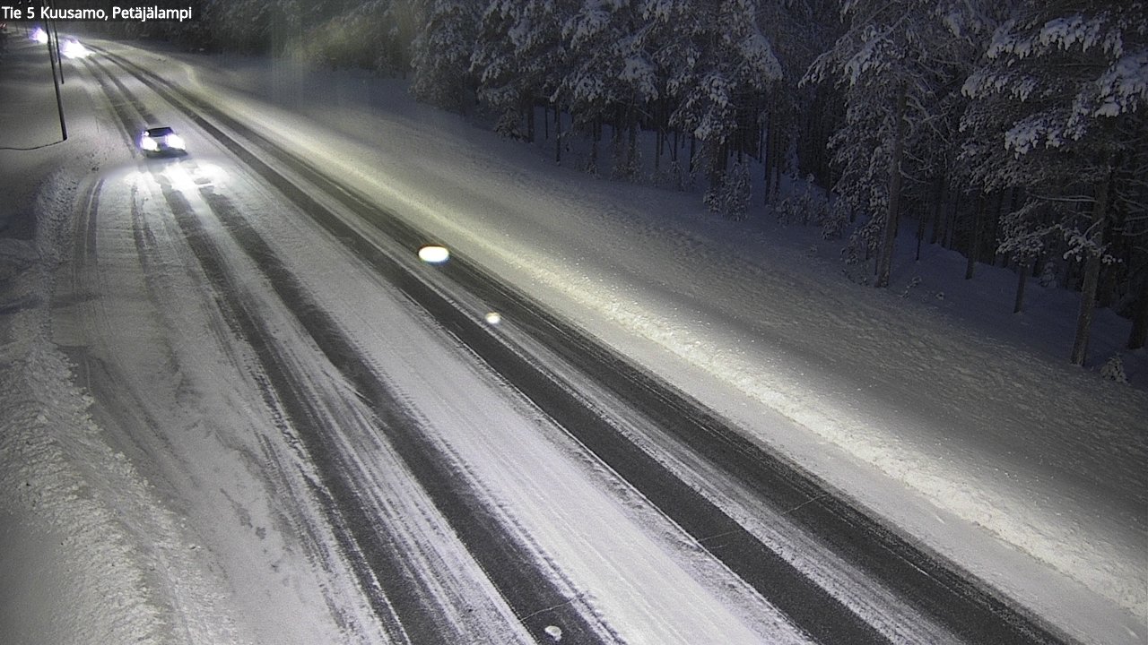 Weather Camera Image Väg 5 Kuusamo, Petäjälampi, Kuusamo, Pohjois-Pohjanmaa