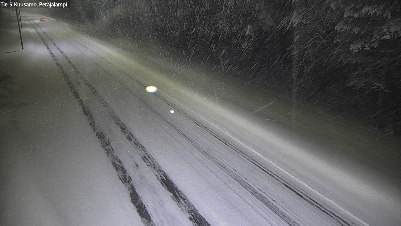 Weather Camera Image Väg 5 Kuusamo, Petäjälampi, Kuusamo, Pohjois-Pohjanmaa