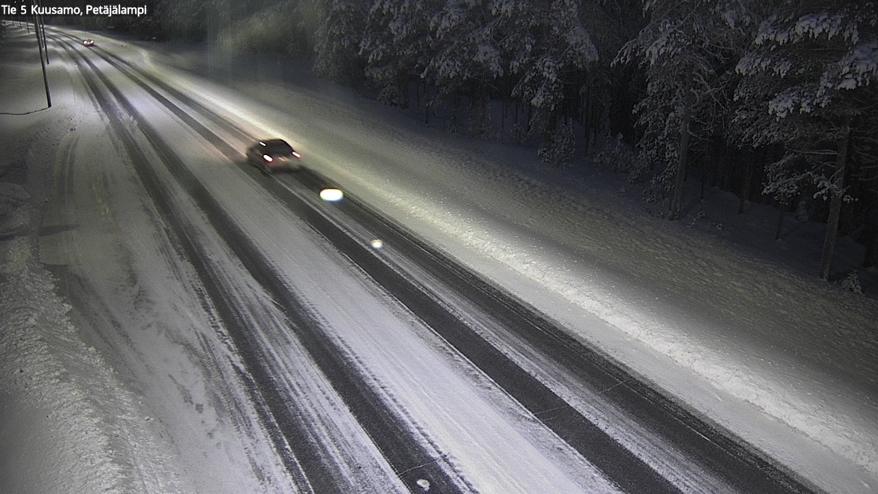 Weather Camera Image Väg 5 Kuusamo, Petäjälampi, Kuusamo, Pohjois-Pohjanmaa