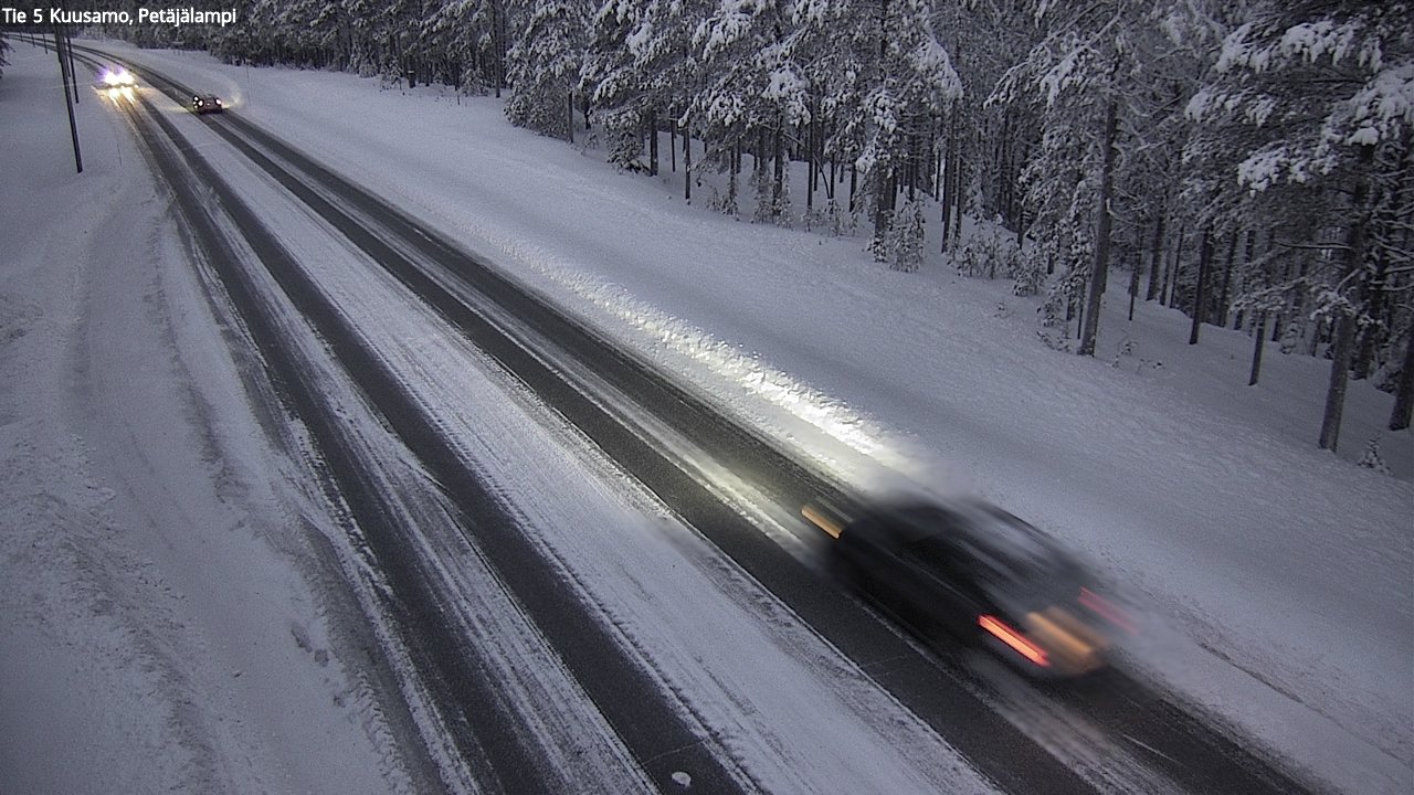 Weather Camera Image Väg 5 Kuusamo, Petäjälampi, Kuusamo, Pohjois-Pohjanmaa