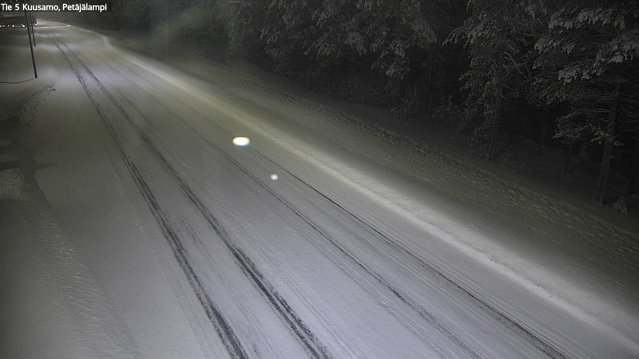 Weather Camera Image Väg 5 Kuusamo, Petäjälampi, Kuusamo, Pohjois-Pohjanmaa