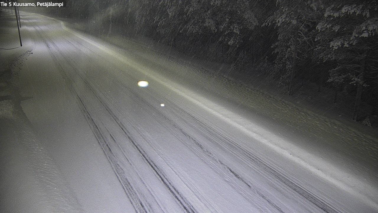 Weather Camera Image Väg 5 Kuusamo, Petäjälampi, Kuusamo, Pohjois-Pohjanmaa