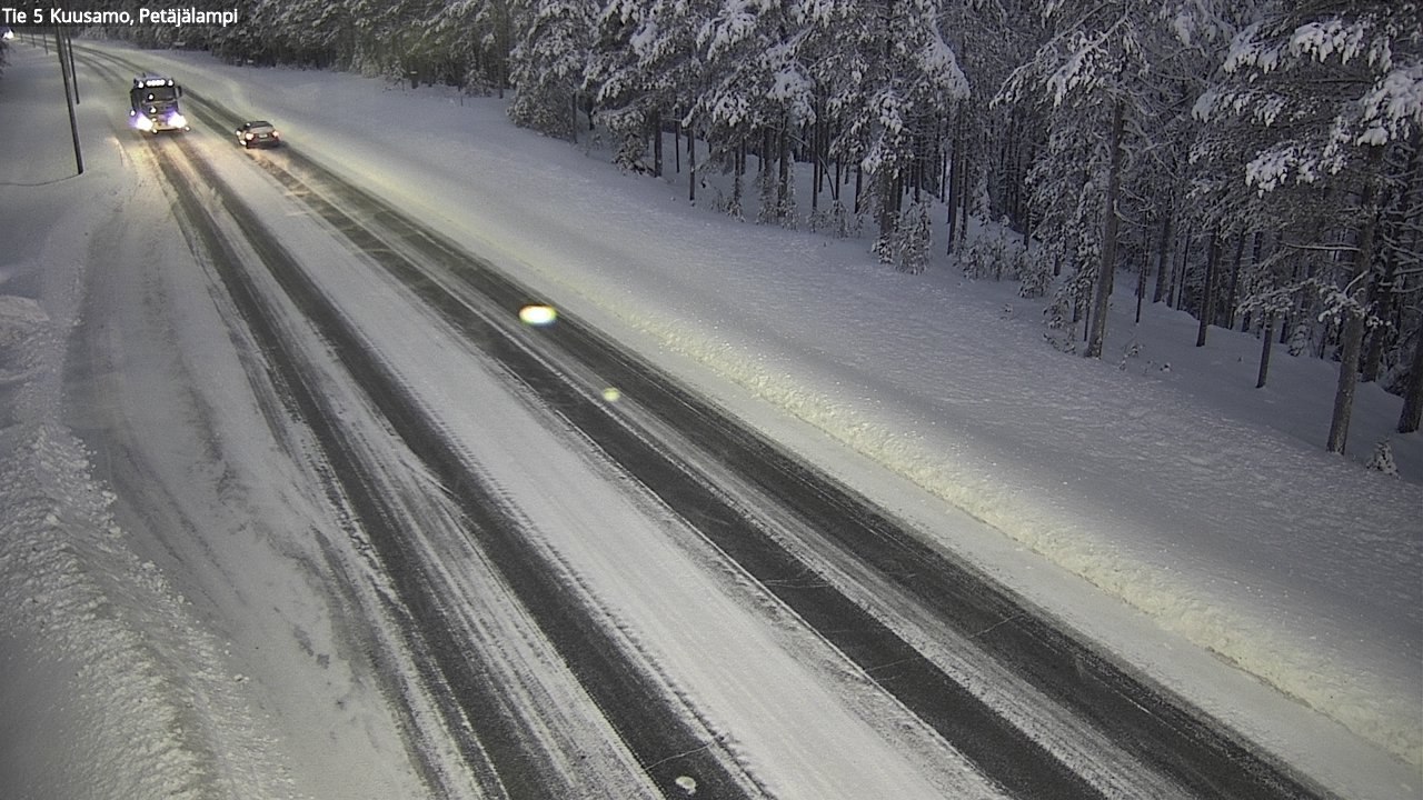 Weather Camera Image Väg 5 Kuusamo, Petäjälampi, Kuusamo, Pohjois-Pohjanmaa