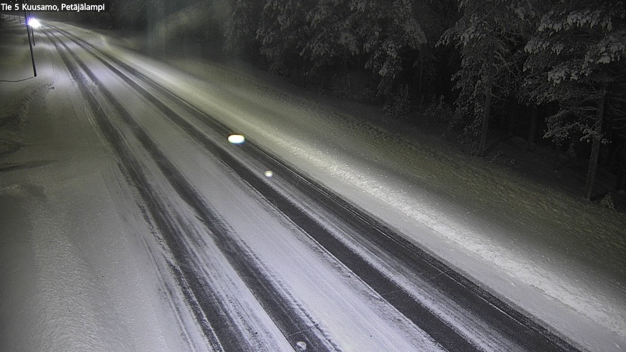 Weather Camera Image Väg 5 Kuusamo, Petäjälampi, Kuusamo, Pohjois-Pohjanmaa
