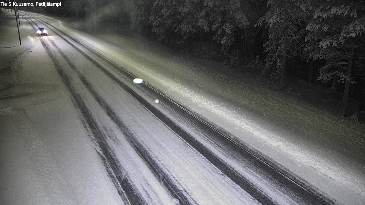 Weather Camera Image Väg 5 Kuusamo, Petäjälampi, Kuusamo, Pohjois-Pohjanmaa