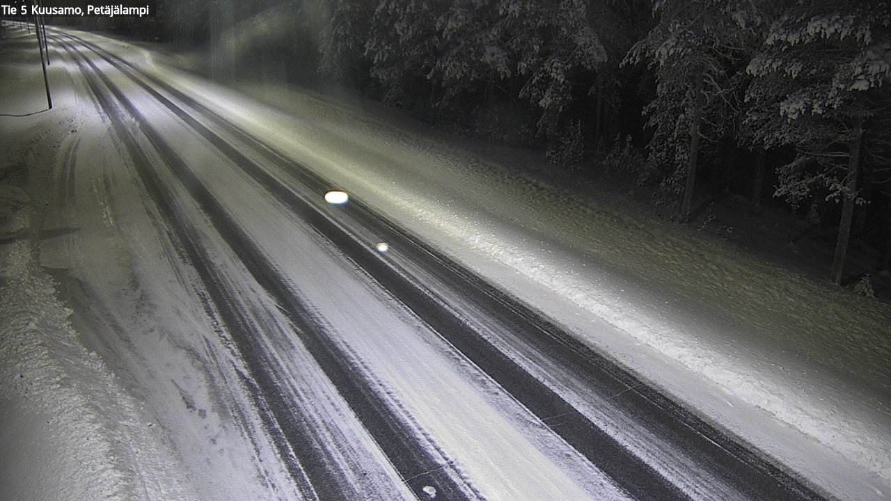 Weather Camera Image Väg 5 Kuusamo, Petäjälampi, Kuusamo, Pohjois-Pohjanmaa