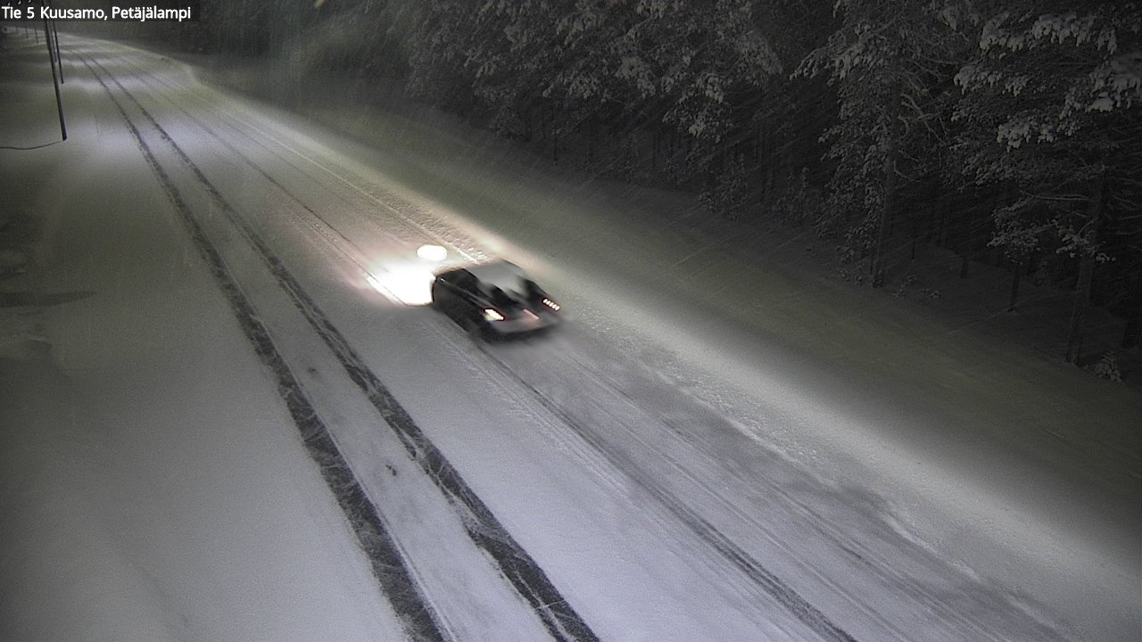 Weather Camera Image Väg 5 Kuusamo, Petäjälampi, Kuusamo, Pohjois-Pohjanmaa