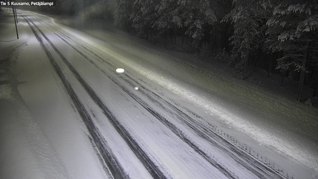 Weather Camera Image Väg 5 Kuusamo, Petäjälampi, Kuusamo, Pohjois-Pohjanmaa