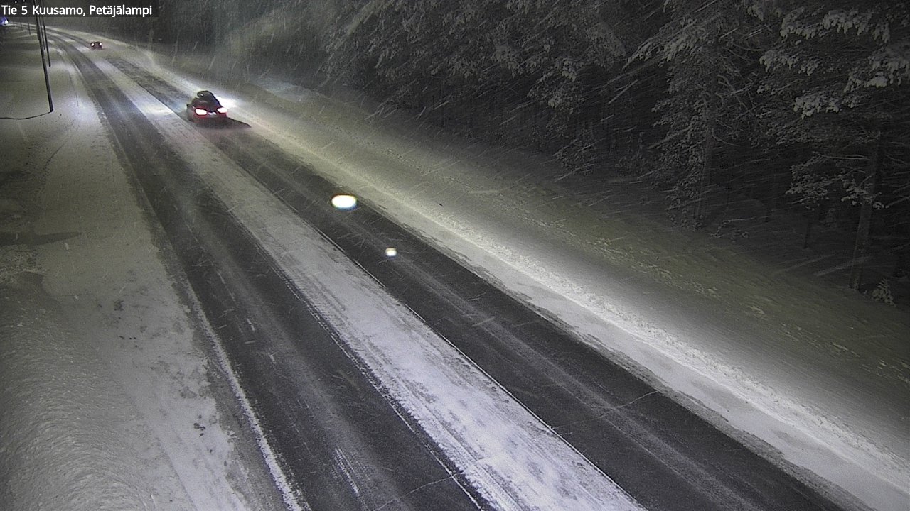 Weather Camera Image Väg 5 Kuusamo, Petäjälampi, Kuusamo, Pohjois-Pohjanmaa