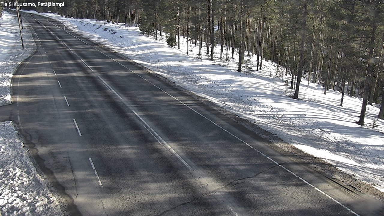 Weather Camera Image Väg 5 Kuusamo, Petäjälampi, Kuusamo, Pohjois-Pohjanmaa