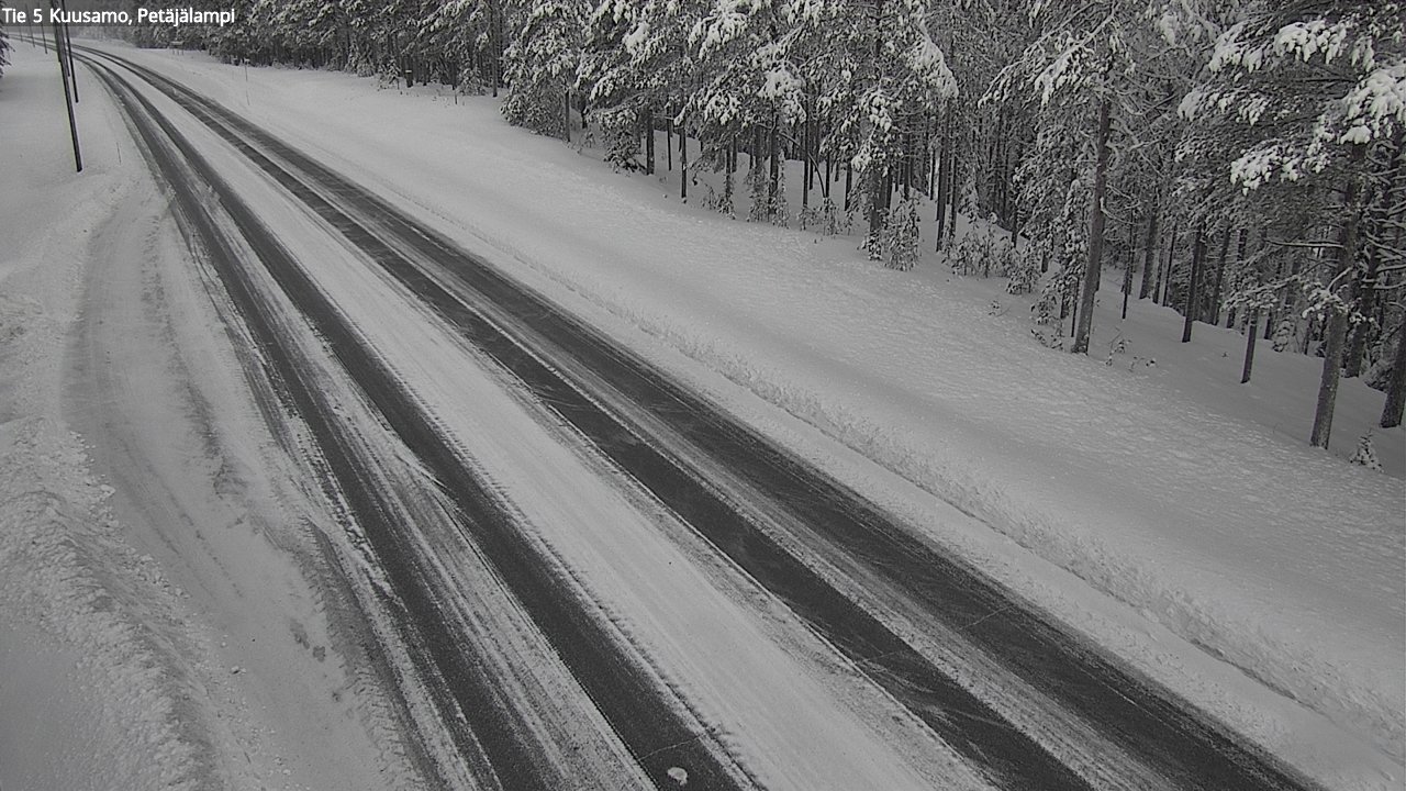 Weather Camera Image Väg 5 Kuusamo, Petäjälampi, Kuusamo, Pohjois-Pohjanmaa