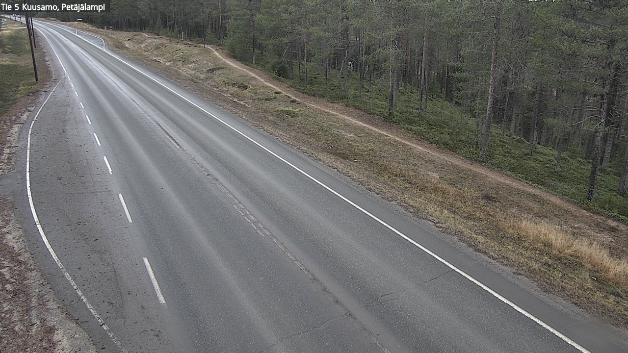 Weather Camera Image Väg 5 Kuusamo, Petäjälampi, Kuusamo, Pohjois-Pohjanmaa