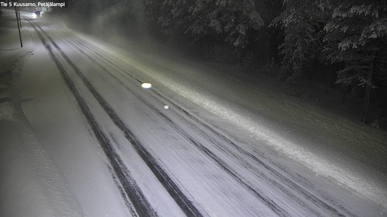 Weather Camera Image Väg 5 Kuusamo, Petäjälampi, Kuusamo, Pohjois-Pohjanmaa