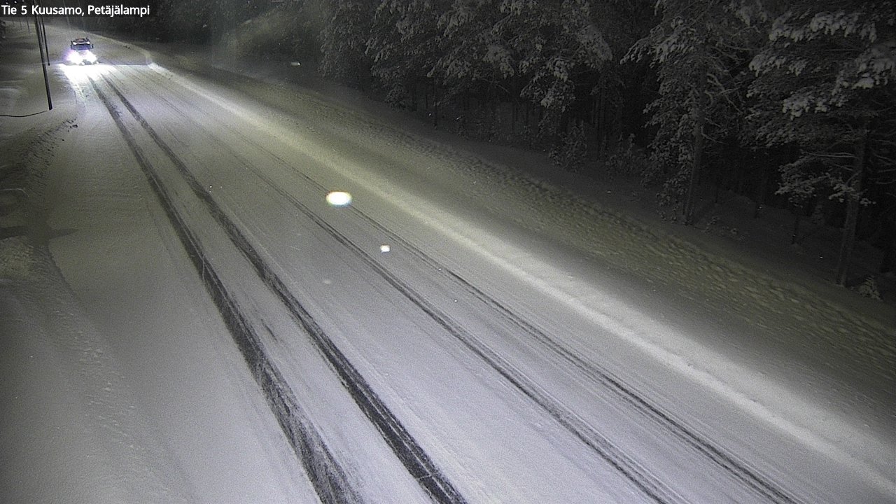 Weather Camera Image Väg 5 Kuusamo, Petäjälampi, Kuusamo, Pohjois-Pohjanmaa