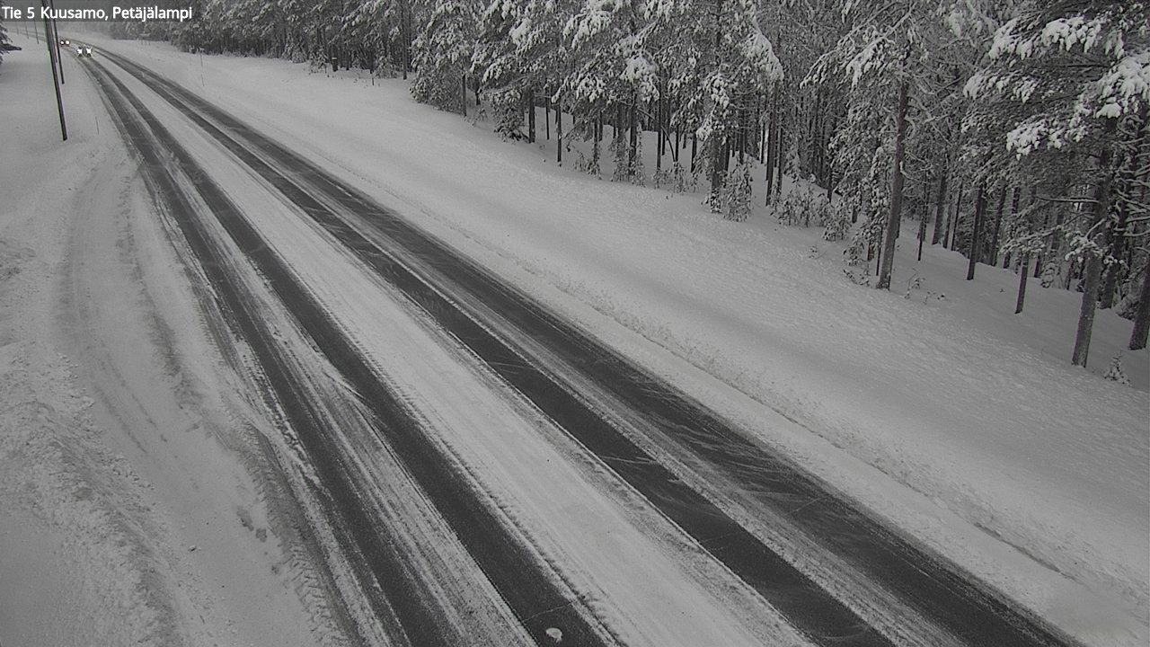 Weather Camera Image Väg 5 Kuusamo, Petäjälampi, Kuusamo, Pohjois-Pohjanmaa