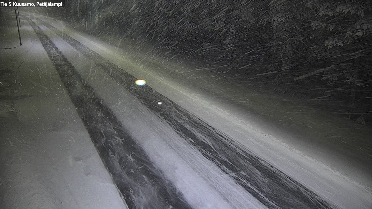 Weather Camera Image Väg 5 Kuusamo, Petäjälampi, Kuusamo, Pohjois-Pohjanmaa