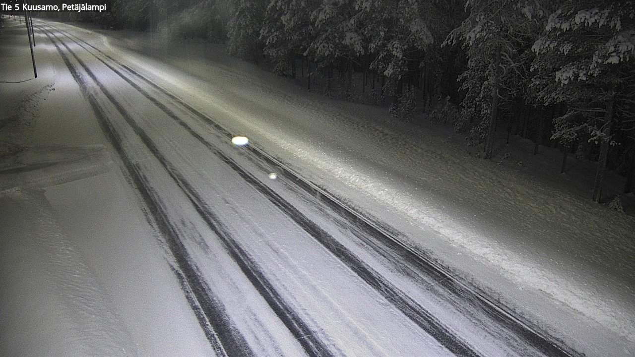 Weather Camera Image Väg 5 Kuusamo, Petäjälampi, Kuusamo, Pohjois-Pohjanmaa