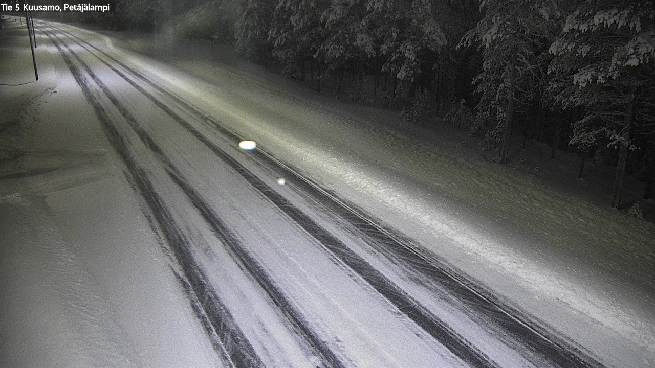 Weather Camera Image Väg 5 Kuusamo, Petäjälampi, Kuusamo, Pohjois-Pohjanmaa