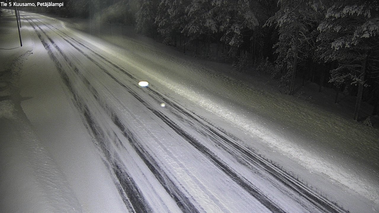 Weather Camera Image Väg 5 Kuusamo, Petäjälampi, Kuusamo, Pohjois-Pohjanmaa