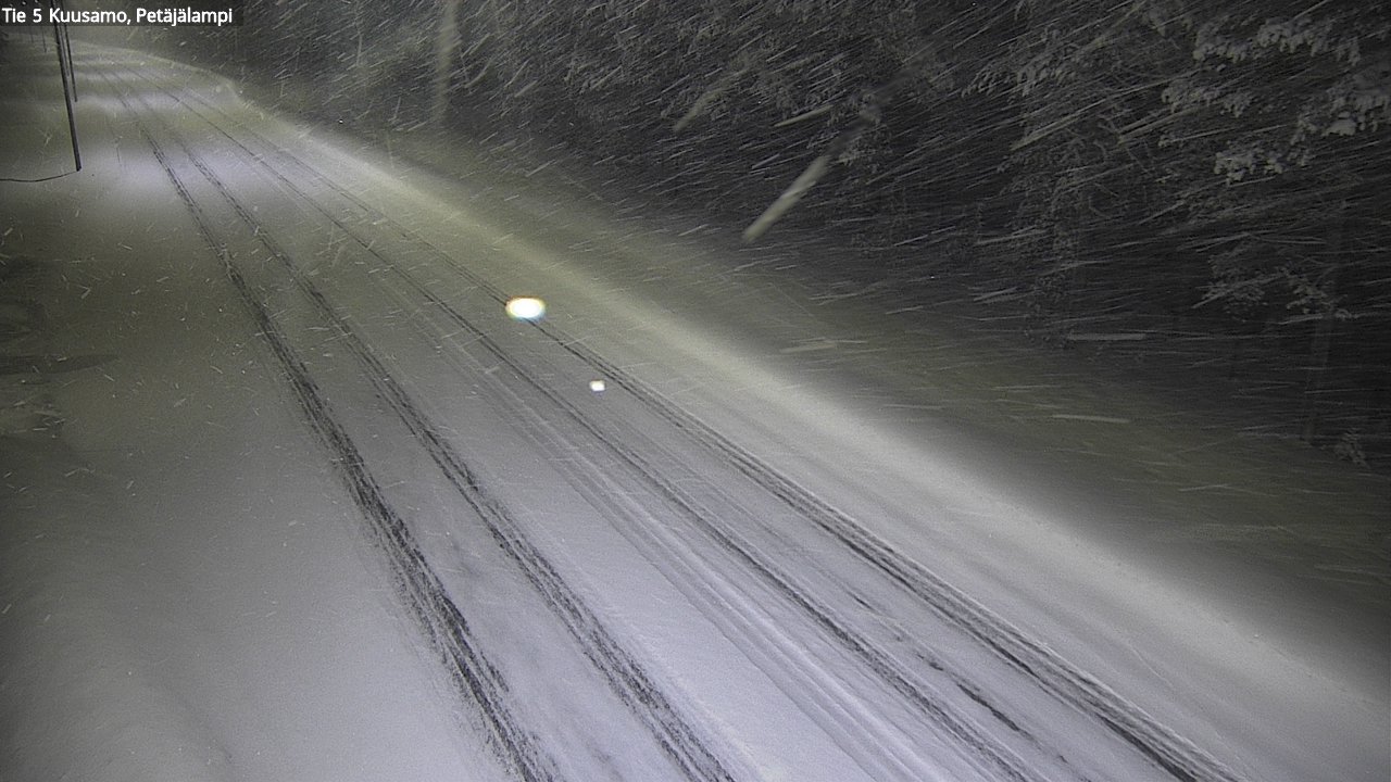 Weather Camera Image Väg 5 Kuusamo, Petäjälampi, Kuusamo, Pohjois-Pohjanmaa