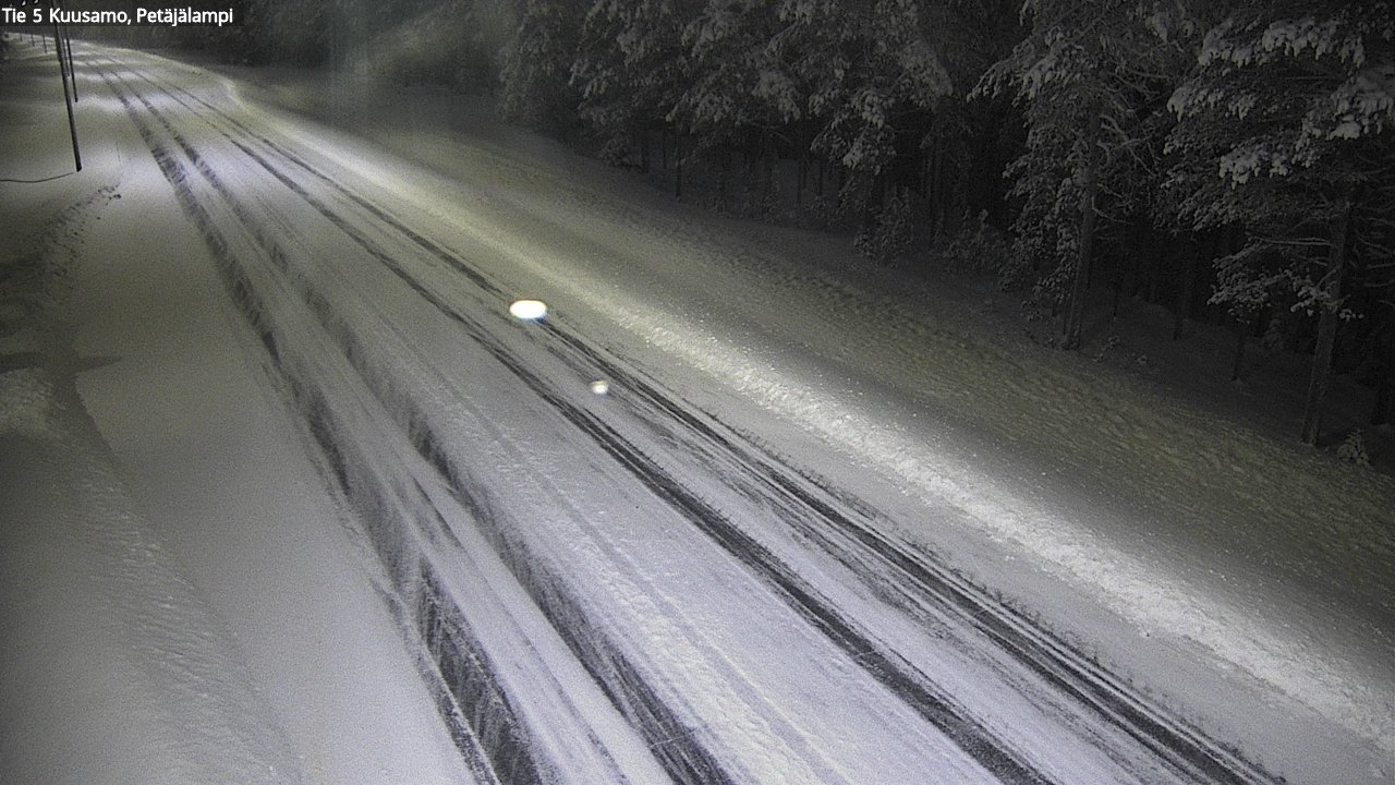 Weather Camera Image Väg 5 Kuusamo, Petäjälampi, Kuusamo, Pohjois-Pohjanmaa