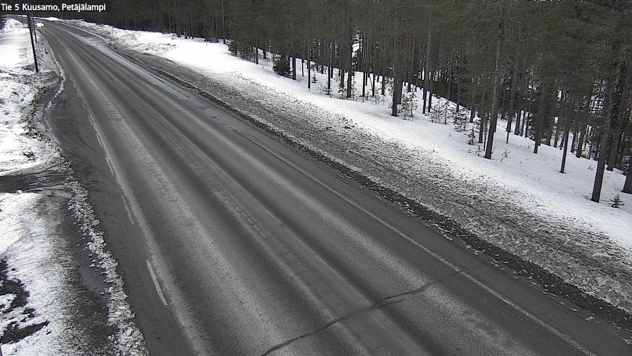 Weather Camera Image Väg 5 Kuusamo, Petäjälampi, Kuusamo, Pohjois-Pohjanmaa