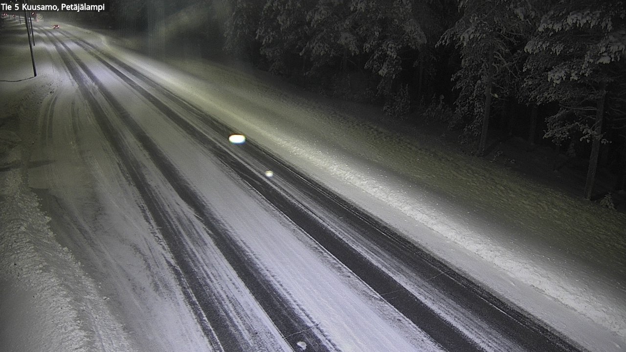 Weather Camera Image Väg 5 Kuusamo, Petäjälampi, Kuusamo, Pohjois-Pohjanmaa