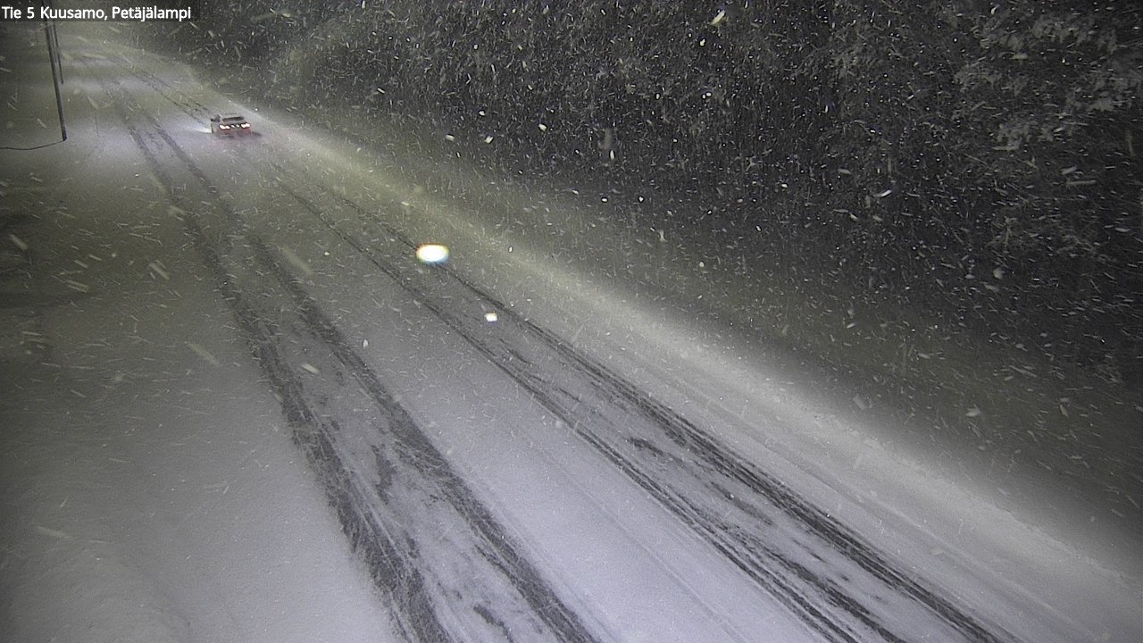 Weather Camera Image Väg 5 Kuusamo, Petäjälampi, Kuusamo, Pohjois-Pohjanmaa
