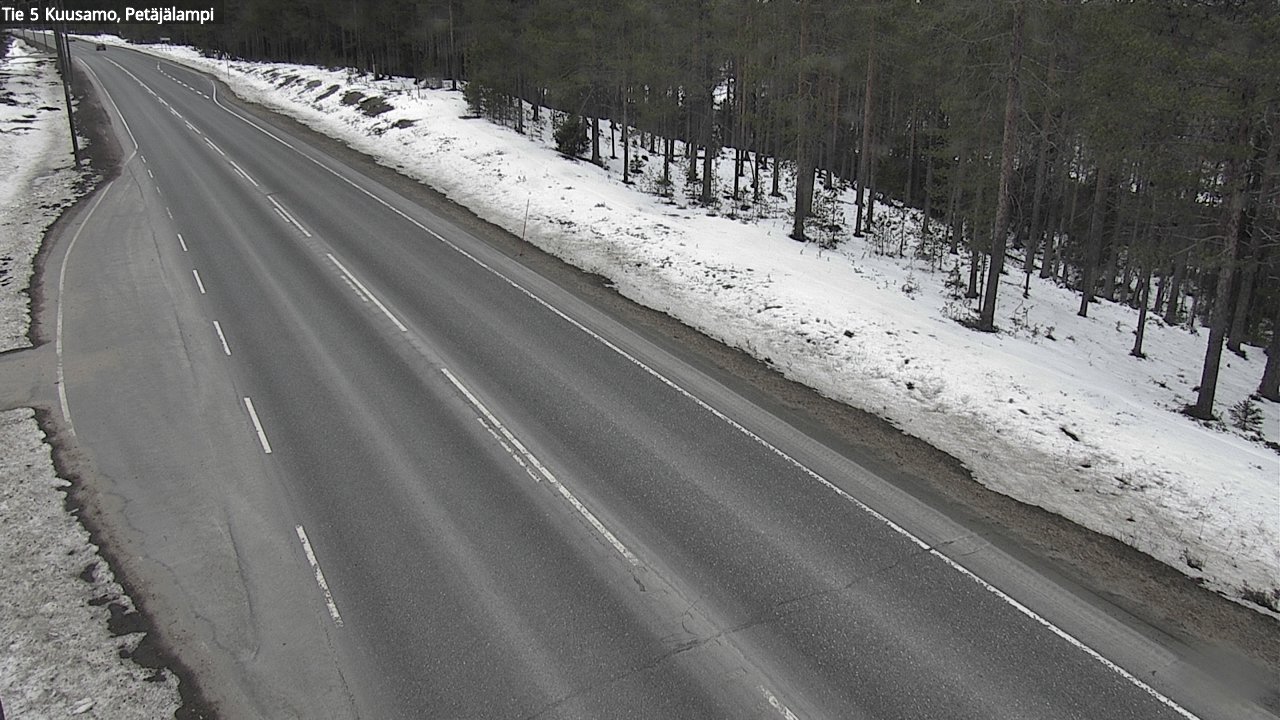 Weather Camera Image Väg 5 Kuusamo, Petäjälampi, Kuusamo, Pohjois-Pohjanmaa