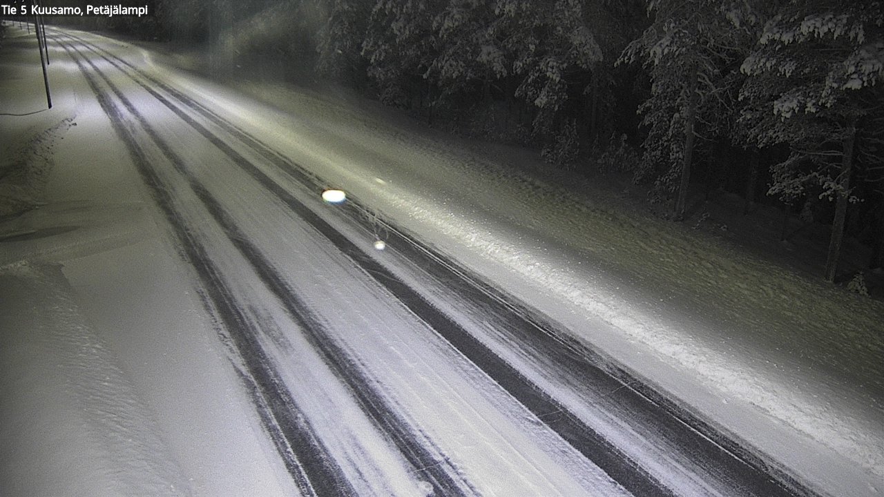 Weather Camera Image Väg 5 Kuusamo, Petäjälampi, Kuusamo, Pohjois-Pohjanmaa