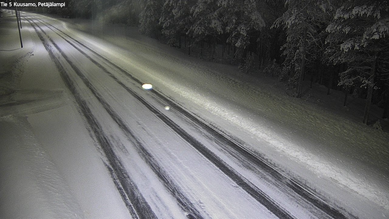 Weather Camera Image Väg 5 Kuusamo, Petäjälampi, Kuusamo, Pohjois-Pohjanmaa