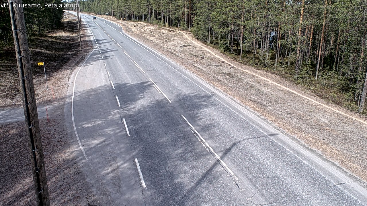 Weather Camera Image Väg 5 Kuusamo, Petäjälampi, Kuusamo, Pohjois-Pohjanmaa