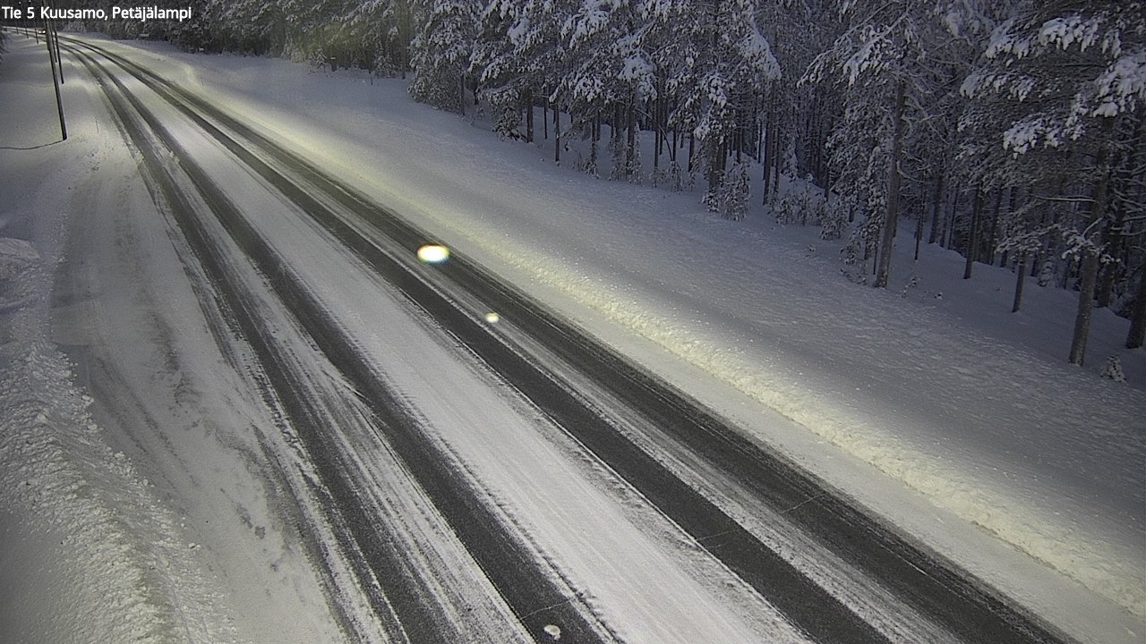 Weather Camera Image Väg 5 Kuusamo, Petäjälampi, Kuusamo, Pohjois-Pohjanmaa