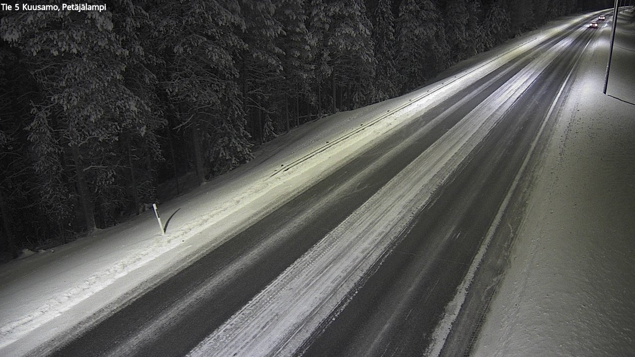 Weather Camera Image Väg 5 Kuusamo, Petäjälampi, Kuusamo, Pohjois-Pohjanmaa