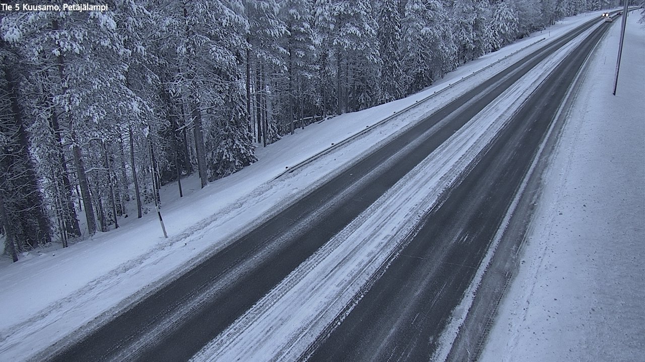 Weather Camera Image Väg 5 Kuusamo, Petäjälampi, Kuusamo, Pohjois-Pohjanmaa