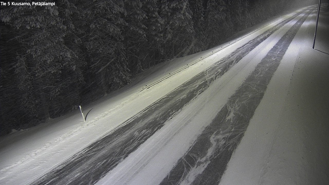 Weather Camera Image Väg 5 Kuusamo, Petäjälampi, Kuusamo, Pohjois-Pohjanmaa