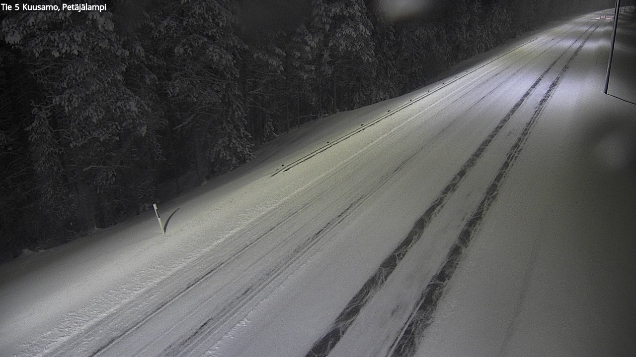 Weather Camera Image Väg 5 Kuusamo, Petäjälampi, Kuusamo, Pohjois-Pohjanmaa