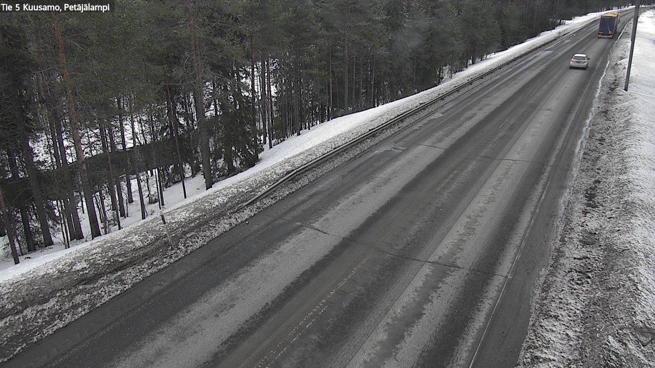 Weather Camera Image Väg 5 Kuusamo, Petäjälampi, Kuusamo, Pohjois-Pohjanmaa